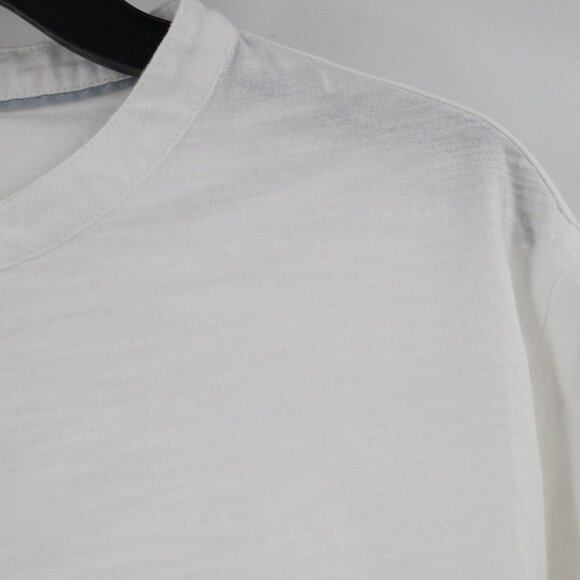 Carbon 2 Cobalt Henley Shirt Mens Large white Short Sleeve Casual cool summer - Picture 2 of 12